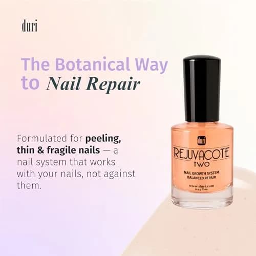 Duri Rejuvacote 2 Balanced Repair Nail Growth Base and Top Coat, 0.45 Fl Oz (Pack of 3) | Strengthens & Repairs Fragile Nails thumbnail 6