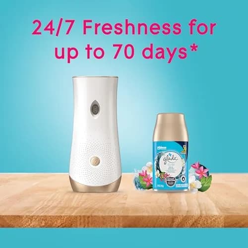 Glade Automatic Spray Air Freshener Refill, Aqua Waves, 3 Count | 18.6 fl oz (555 ml) | Timed Fragrance Release thumbnail 6