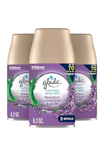Glade Automatic Spray Air Freshener Refill, Tranquil Lavender & Aloe, 6.2 Fl Oz (184ml) Each (3 Count) | Timed Fragrance Release for Home & Office thumbnail 1
