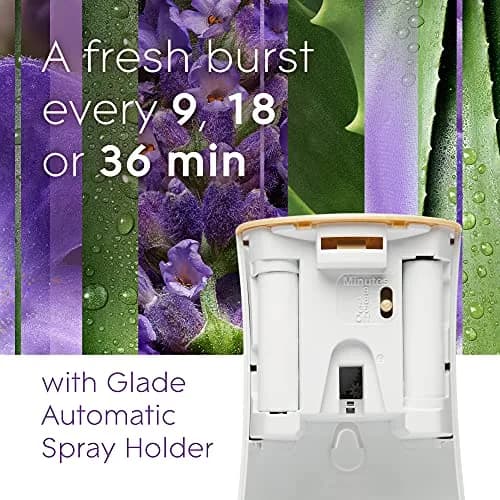 Glade Automatic Spray Air Freshener Refill, Tranquil Lavender & Aloe, 6.2 Fl Oz (184ml) Each (3 Count) | Timed Fragrance Release for Home & Office thumbnail 4