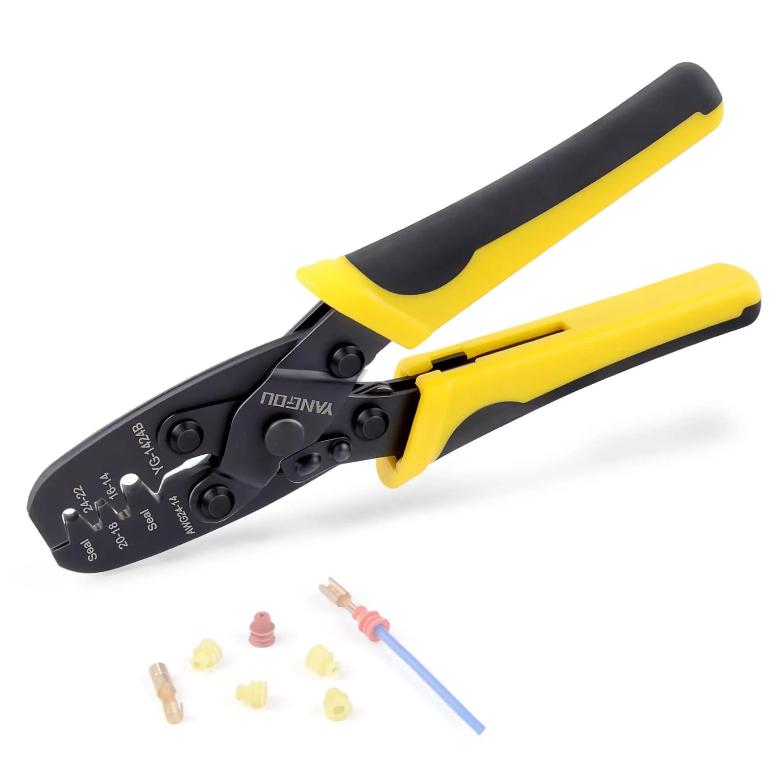 Yangoutool Molex Crimping Tool: Versatile for Molex, Delphi, AMP/Tyco, Harley, PC/Computer, Automotive Use, 24-14 AWG — 1424B
