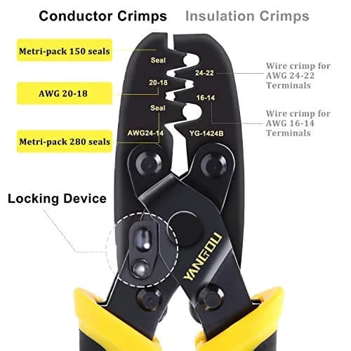 Yangoutool Molex Crimping Tool: Versatile for Molex, Delphi, AMP/Tyco, Harley, PC/Computer, Automotive Use, 24-14 AWG thumbnail 3