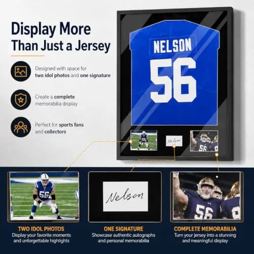 Snail Jersey Display Case 32"x24" | Elegant Wall Mount for Sports Memorabilia with UV & Dust Protection thumbnail 4