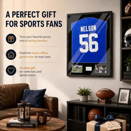 Snail Jersey Display Case 32"x24" | Elegant Wall Mount for Sports Memorabilia with UV & Dust Protection thumbnail 7