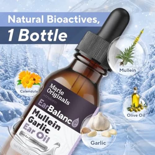 Marie Originals Mullein Garlic Ear Oil Drops 1 Fl Oz | Herbal Ear Care Routine Support thumbnail 4