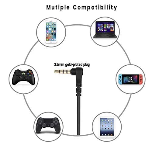 weishan Arctis Adapter 3.5mm Aux Cable for SteelSeries Arctis 3 5 7, Arctis Pro | 12cm TPE Black thumbnail 5