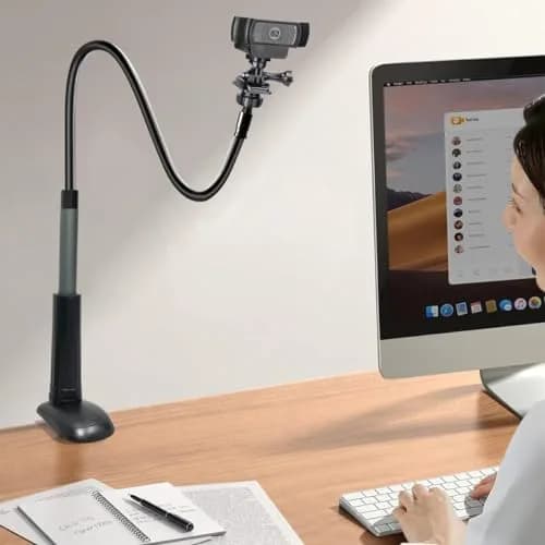 JCWINY 30 Inch Webcam Stand Camera Mount | Flexible Gooseneck Desk Clamp for Logitech Webcams 4K Brio thumbnail 3