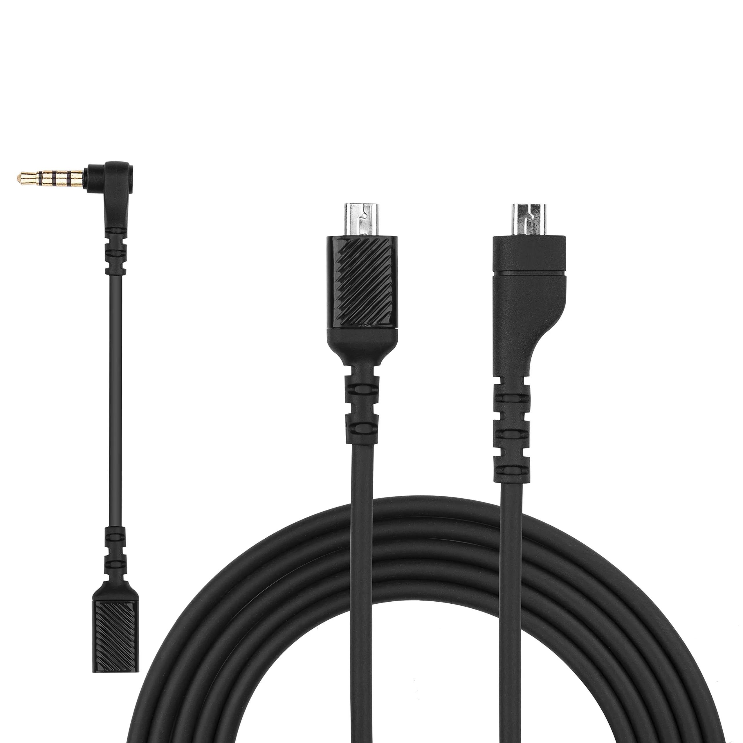 weishan 1.5m (5 ft) TPE Aux Cable with 3.5mm TRRS Adapter for SteelSeries Arctis 3/5/7 Pro, Pro + GameDac | Gold-Plated Plug for Clear Audio