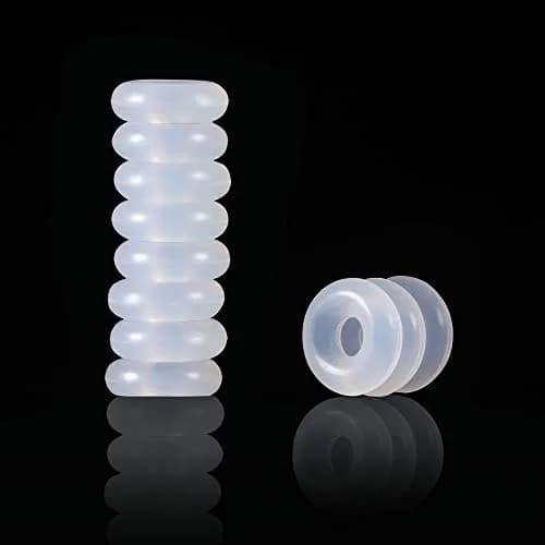 Zonon Clear Silicone Rubber Stopper Rings 6mm Outer Diameter (300 Pcs) | Secure Jewelry Spacers for DIY Crafts thumbnail 4