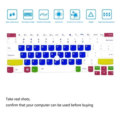 i-Tensodo 2Pcs Keyboard Cover for Lenovo ThinkPad X13 L13, X380 X390 X395 Yoga, X230S X240 X240S X250 X260 X270 X280 13.3" Laptop | US Layout Silicone Skin thumbnail 3