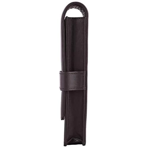 DiLoro Leather Triple Pen Case Brown | Full Grain Leather Pencil Holder for 3 Pens & Pencils thumbnail 3