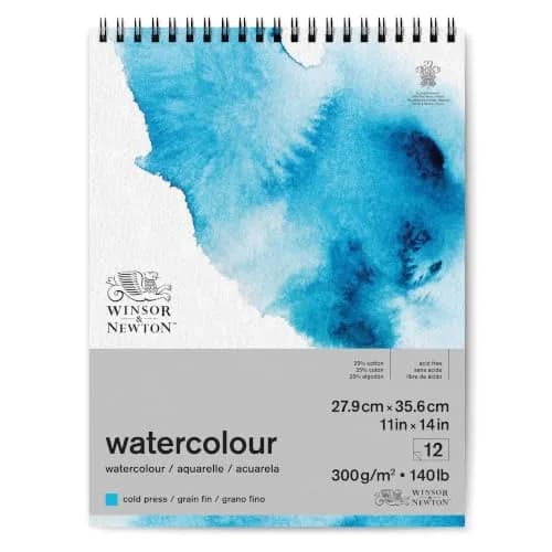 Winsor & Newton Classic Watercolor Paper Pad, Wired, 11" x 14" (28cm x 36cm) | Bright, Durable, 12 Sheets thumbnail 4