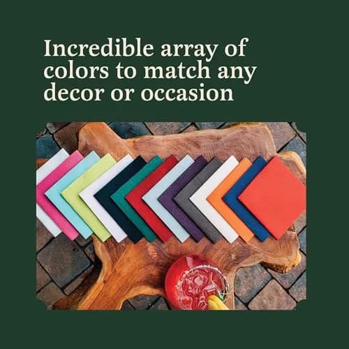 BloominGoods Linen-Feel Cocktail Napkins Dark Blue 12.7cm (5" x 5") | 200 Pack Soft & Absorbent thumbnail 4