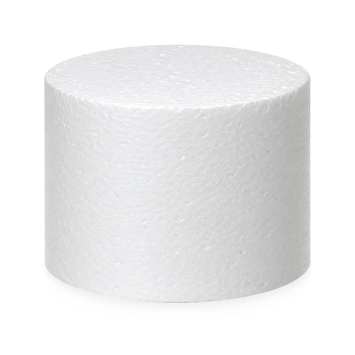 Global Sugar Art 7-Inch Round Cake Dummy, Styrofoam, 5" High | Reusable Practice & Display Tool