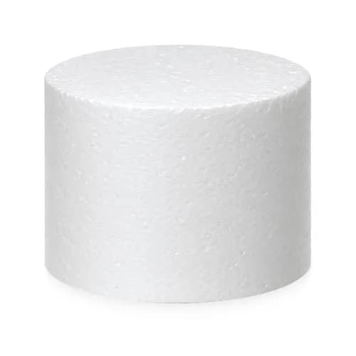 Global Sugar Art 7-Inch Round Cake Dummy, Styrofoam, 5" High | Reusable Practice & Display Tool thumbnail 1
