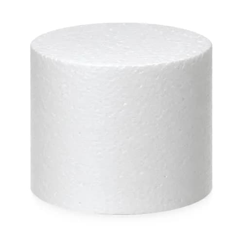 Global Sugar Art 5-Inch Round Cake Dummy Styrofoam 4" High | Perfect for Practice & Display thumbnail 1