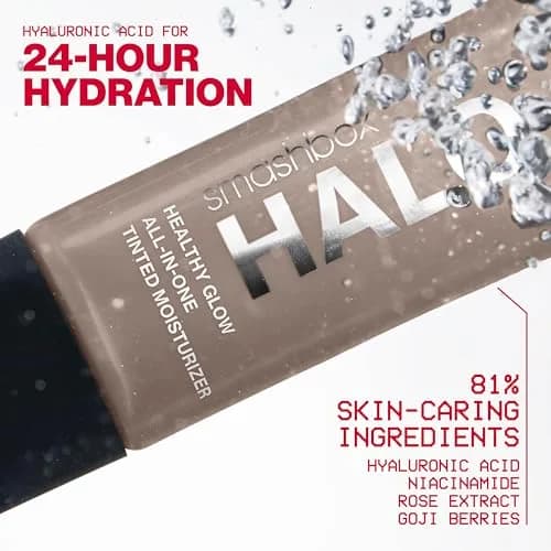Smashbox Halo Healthy Glow Tinted Moisturizer SPF 25 Medium 40ml (1.4 Fl Oz) | Hydrates 24 Hrs, Dewy Finish thumbnail 3
