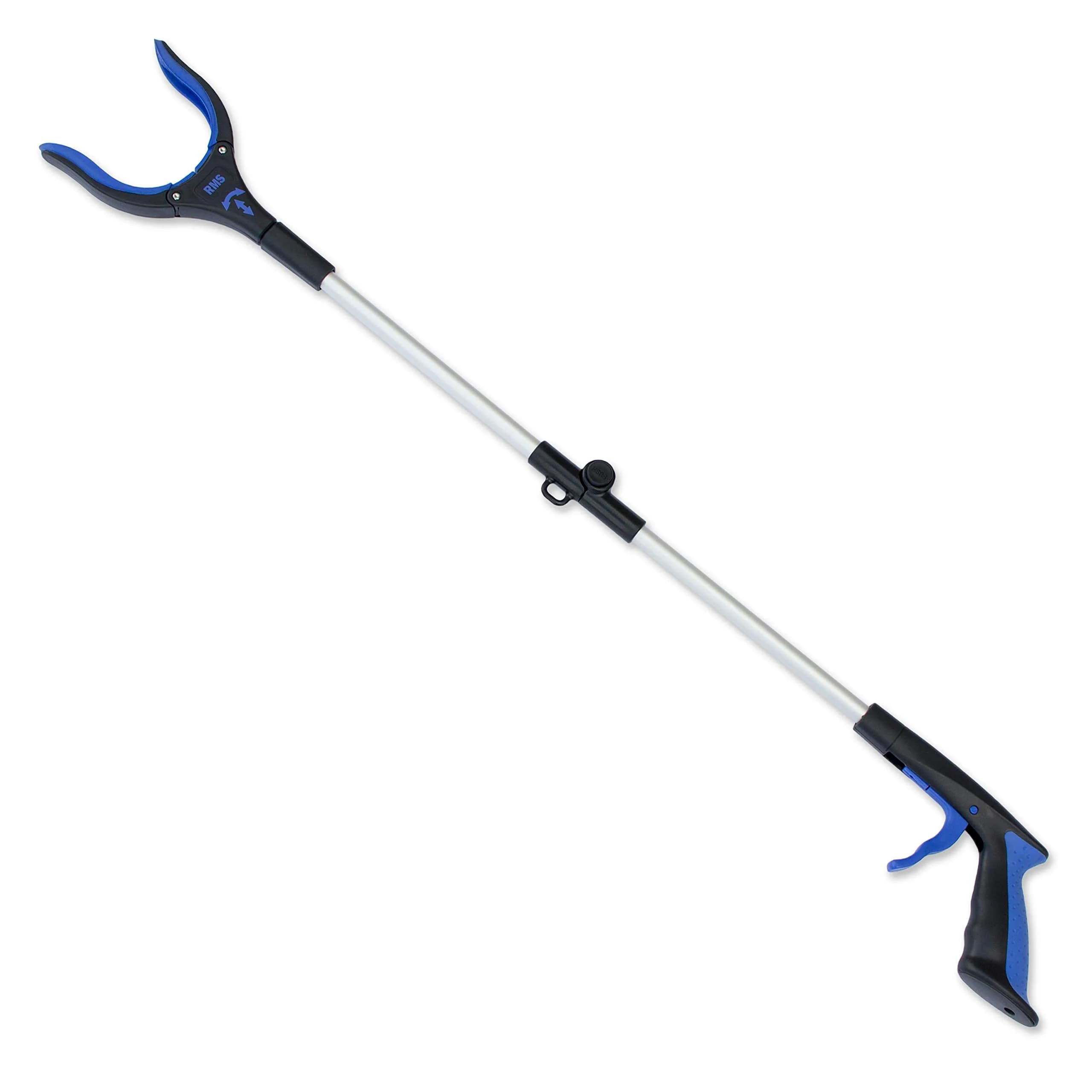 RMS 34 Inch Folding Reacher Grabber - Blue | Mobility Aid for Daily Living - main product image