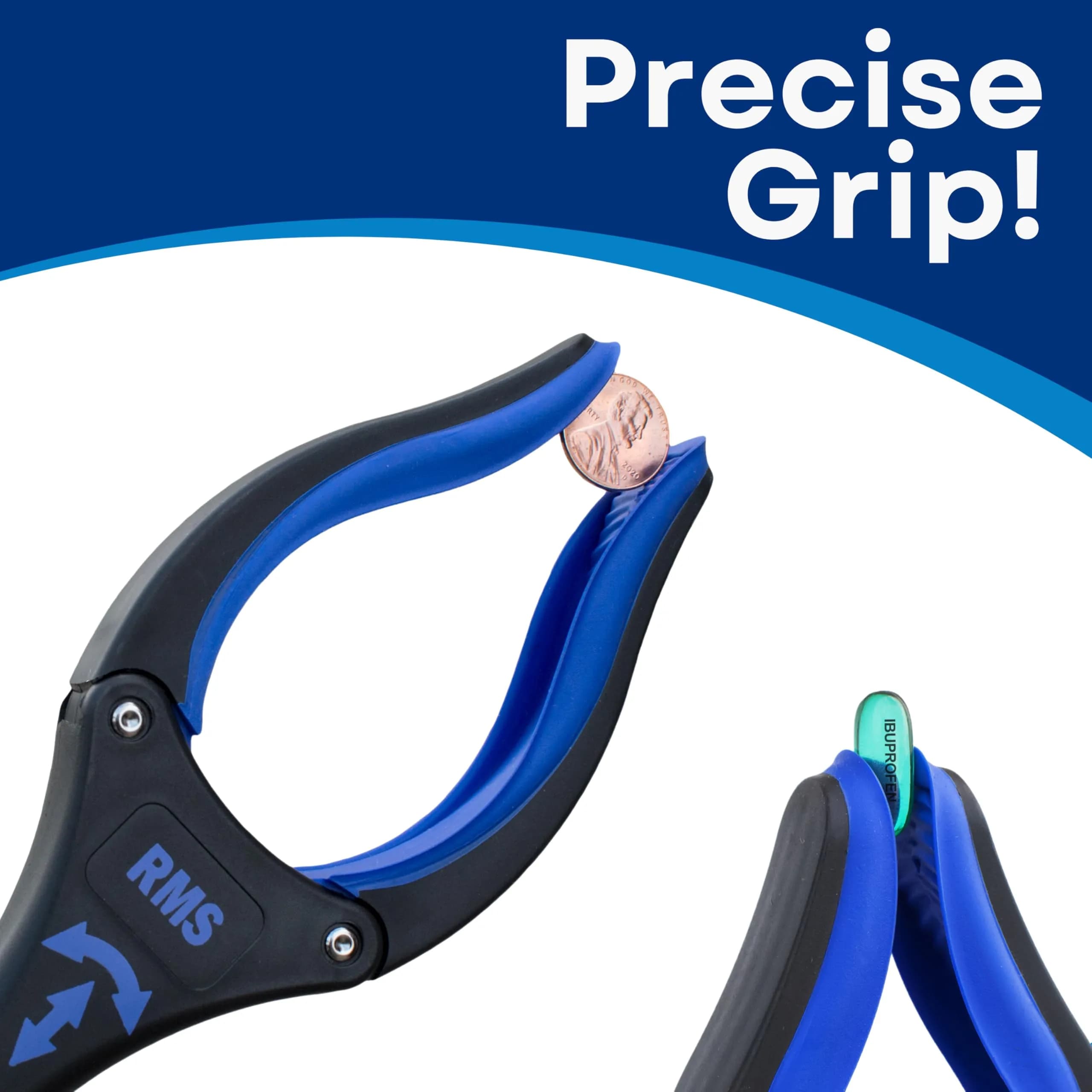 RMS 34 Inch Folding Reacher Grabber - Blue | Mobility Aid for Daily Living - view 6