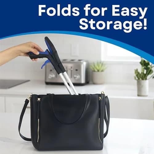 RMS 34 Inch Folding Reacher Grabber - Blue | Mobility Aid for Daily Living thumbnail 2