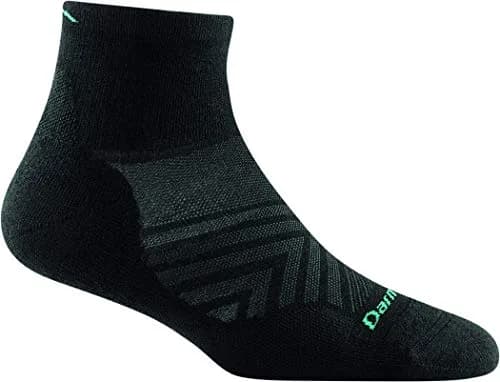 Darn Tough Vermont Women's Run Quarter Ultra-Lightweight Socks | Cushioned, Seamless, Merino Wool (Medium, Black) thumbnail 1