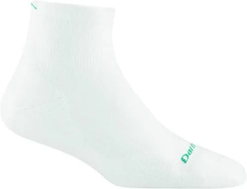 Darn Tough Vermont Women's Run Quarter Ultra-Lightweight Socks | Cushioned, Seamless, Merino Wool (Small, White) thumbnail 1