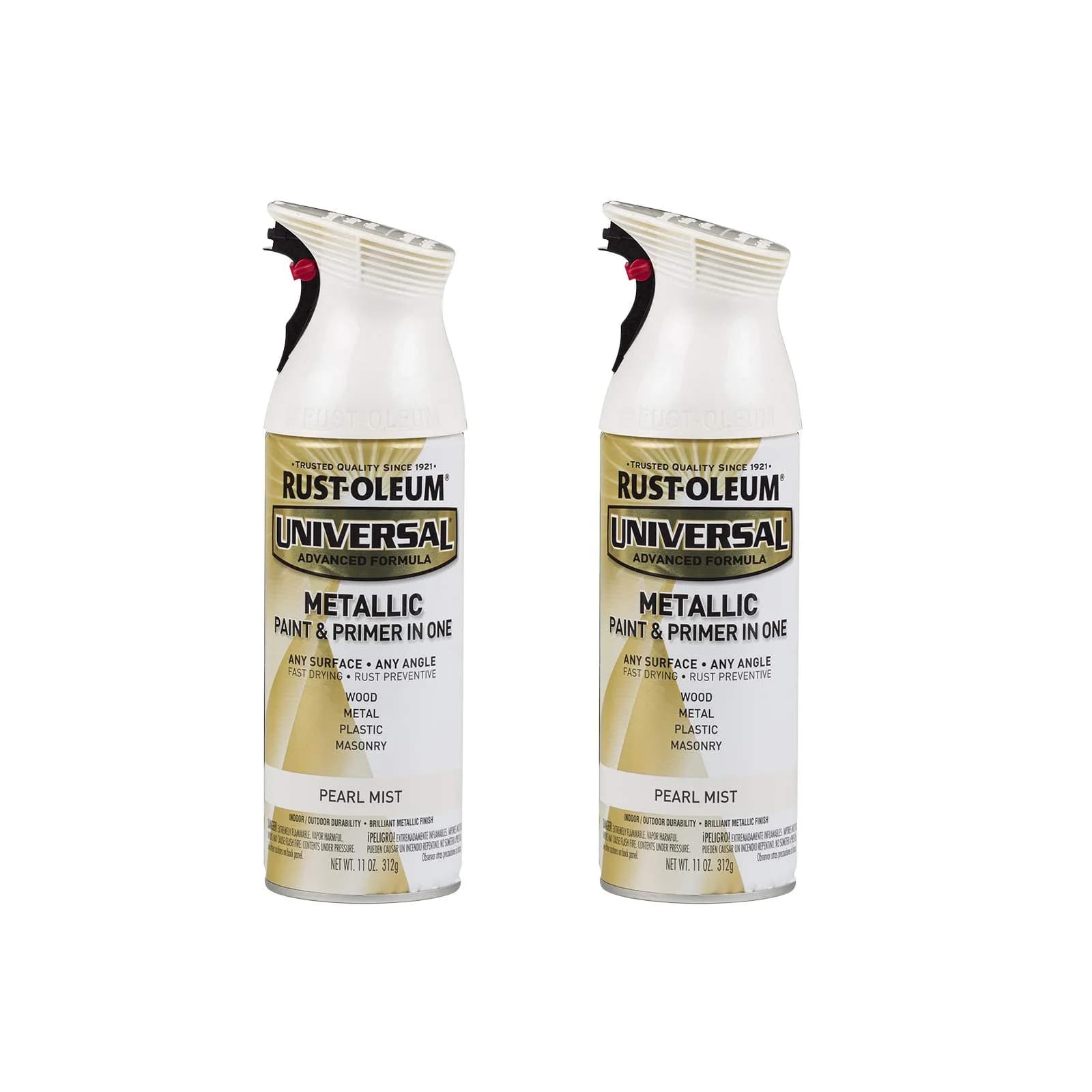Rust-Oleum Universal All Surface Clear Topcoat Spray 11 oz (325 ml) Frosted Pearl Clear | Professional Grade Paint for Wood, Metal, Plastic