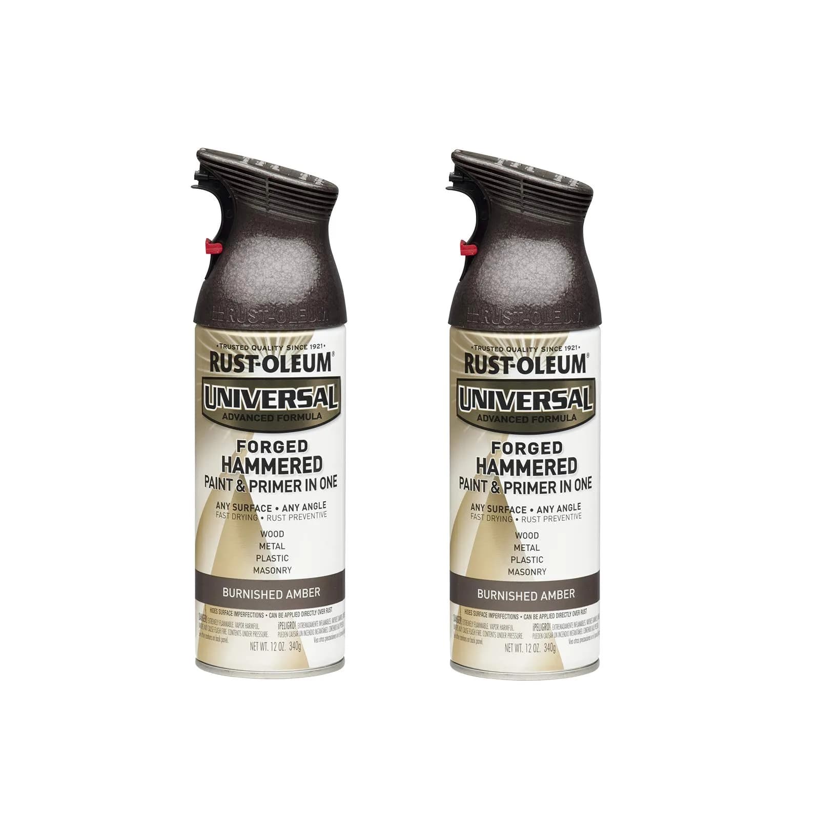 Rust-Oleum Universal Hammered Spray Paint - Burnished Amber, 12 oz (Pack of 2) - main product image