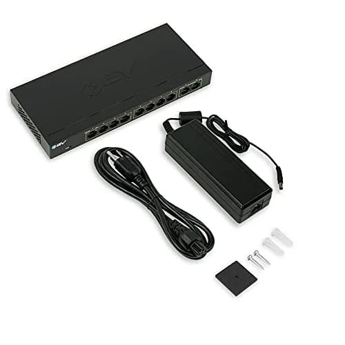 BV-Tech 8-Port PoE+ Gigabit Switch with 2 Gigabit Uplinks, 96W Total Power, NDAA Compliant, 802.3af/at, 30W per Port | High Power, NDAA Compliant thumbnail 5