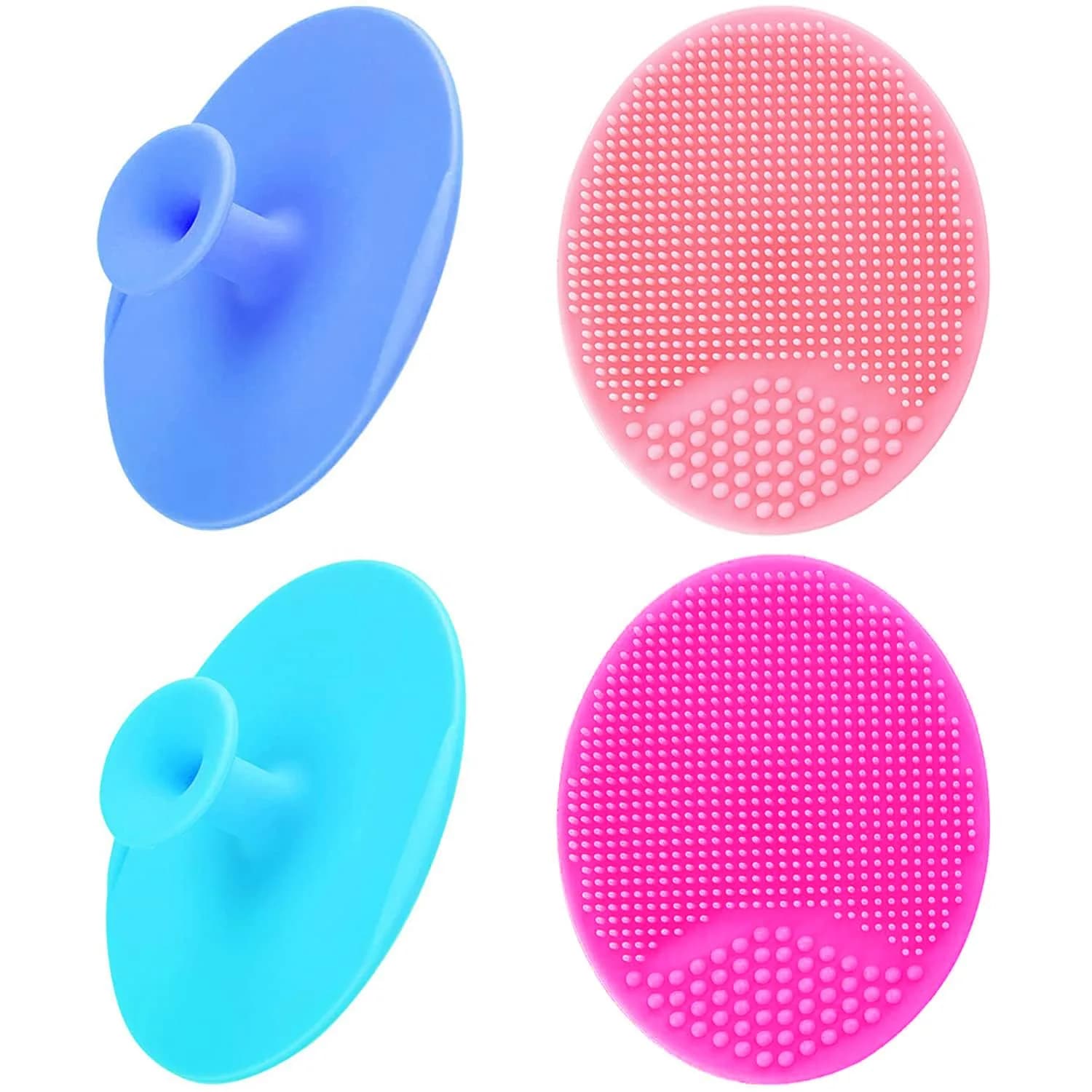 MR LION Baby Bath Brush, Silicone Cradle Cap & Skin Scrubber, Small-4PCS | Gentle, Soft & Safe for Dry Skin & Eczema