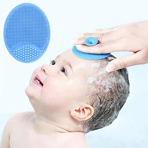 MR LION Baby Bath Brush, Silicone Cradle Cap & Skin Scrubber, Small-4PCS | Gentle, Soft & Safe for Dry Skin & Eczema thumbnail 3