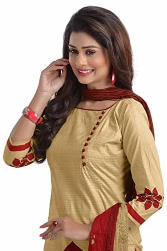 Miraan Women's Cotton Printed Readymade Salwar Suit Medium Red | Stylish & Durable thumbnail 3