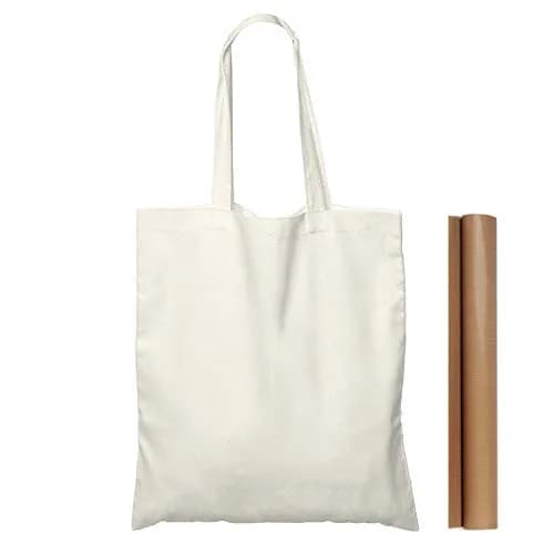 NPBAG 25 Pack 15'' X 16'' Natural Cotton Tote Bags | Lightweight Bulk Cloth Bags with PTFE Sheet thumbnail 1