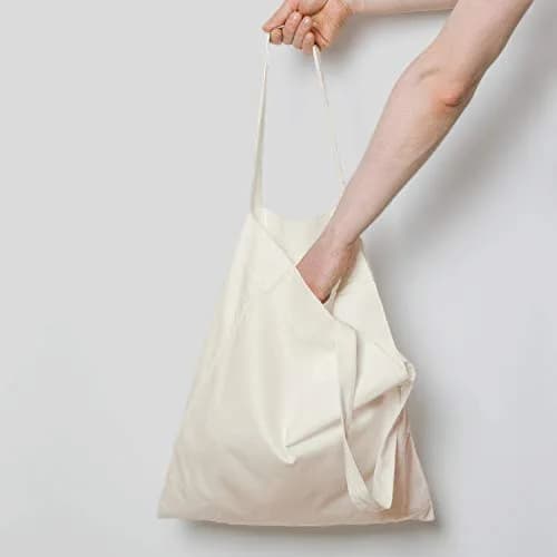 NPBAG 25 Pack 15'' X 16'' Natural Cotton Tote Bags | Lightweight Bulk Cloth Bags with PTFE Sheet thumbnail 2