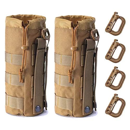 R.SASR Upgraded Tactical Drawstring Molle Water Bottle Holder Pouch 24 cm (9.45 in) | Connects to Molle Gear thumbnail 1