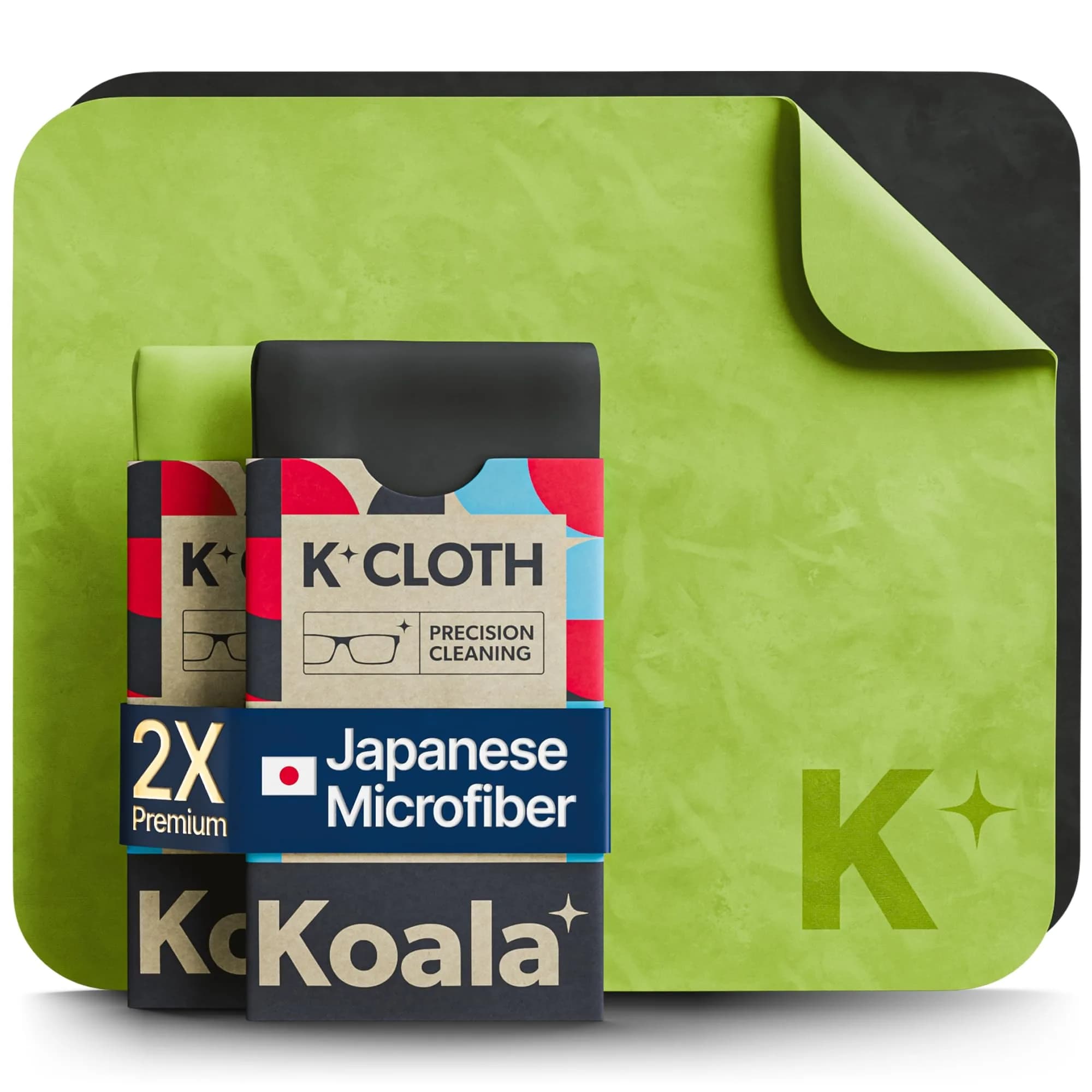Koala Lifestyle Microfiber Cleaning Cloths - Black & Green (24 Pack) - main product image