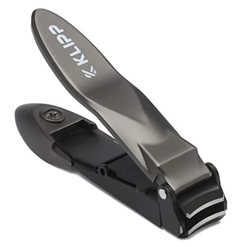 KLIPP Heavy Duty Nail Clippers for Men with Catcher - Stainless Steel, Black | Trim Fingernails & Toenails Effortlessly thumbnail 1