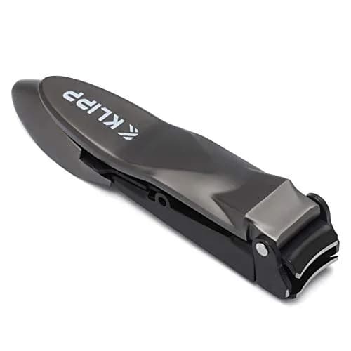 KLIPP Heavy Duty Nail Clippers for Men with Catcher - Stainless Steel, Black | Trim Fingernails & Toenails Effortlessly thumbnail 4