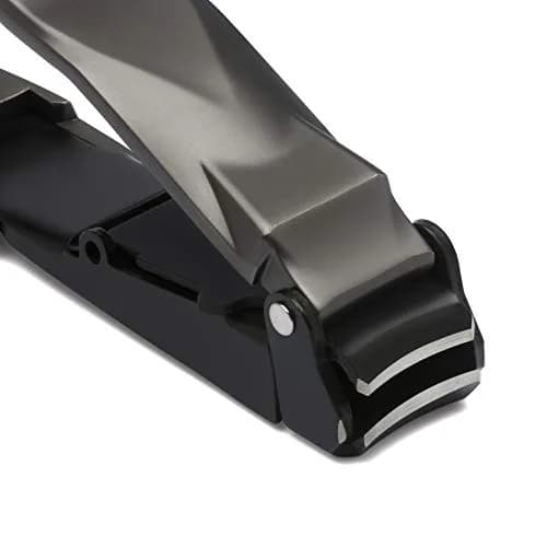 KLIPP Heavy Duty Nail Clippers for Men with Catcher - Stainless Steel, Black | Trim Fingernails & Toenails Effortlessly thumbnail 2