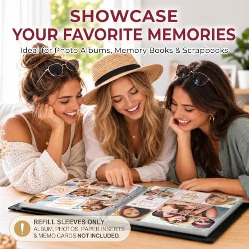 Dunwell 4x4 Photo Sleeves 12x12 | Holds 450 Photos, Archival Quality, 25-Pack thumbnail 7