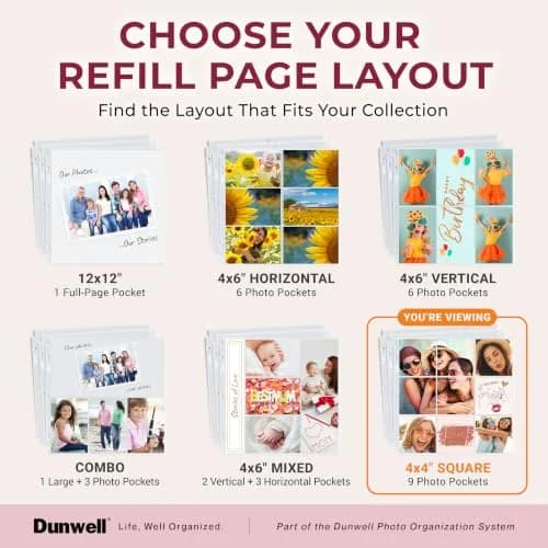 Dunwell 4x4 Photo Sleeves 12x12 | Holds 450 Photos, Archival Quality, 25-Pack thumbnail 9