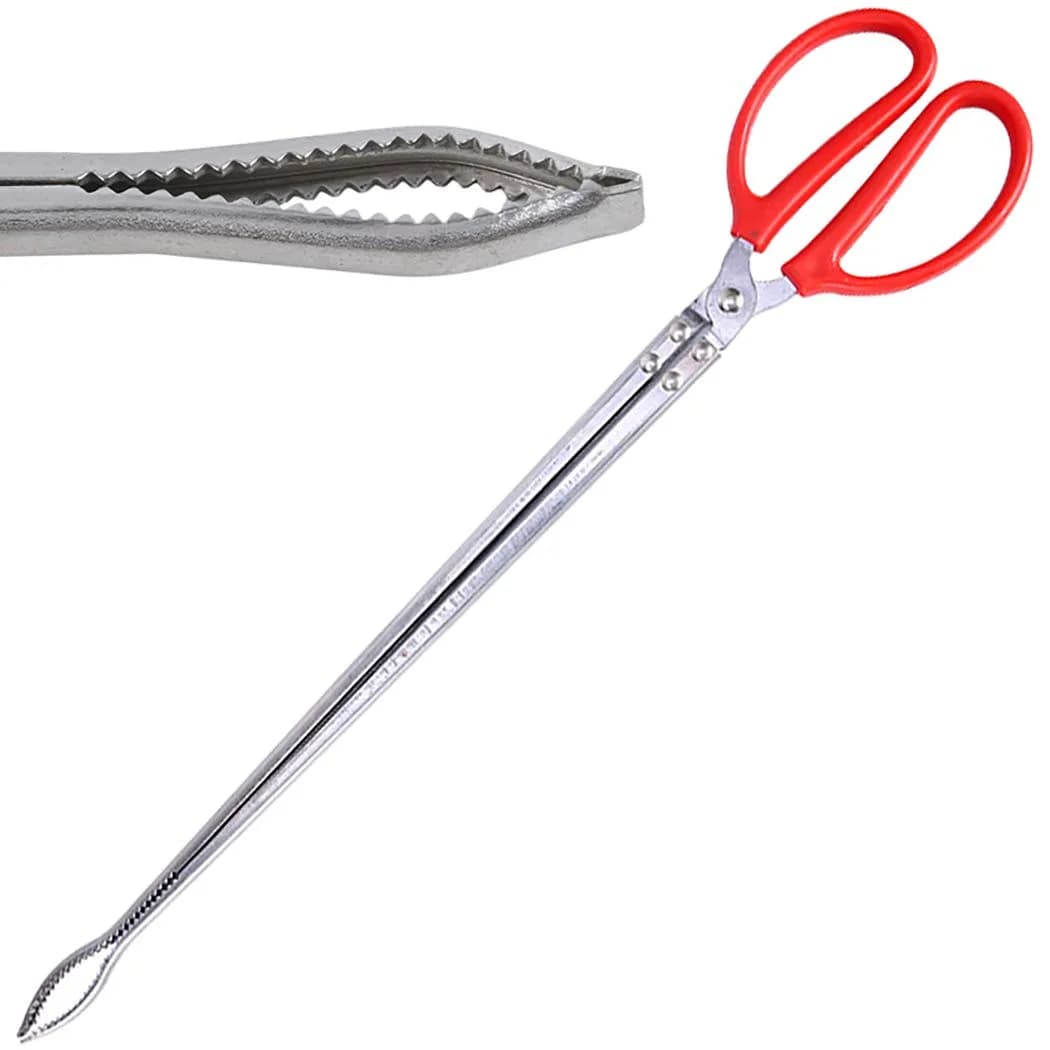 Goeielewe Multi-Function Clip Scissor Tongs with Curved Head, 37cm (14.5 Inches) | Secure Grip for Marine Creatures - main product image