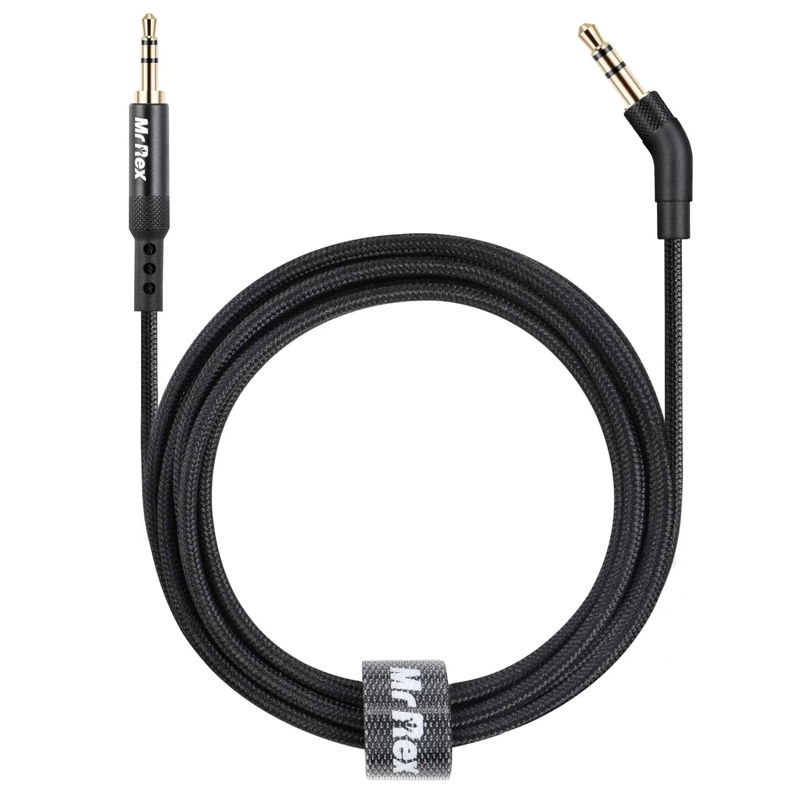 Mr Rex Nylon Braided 2.5mm to 3.5mm Audio Aux Cable 1.5m (5ft) | Superior Sound Quality for Bose, JBL, AKG Headphones — 10 ft
