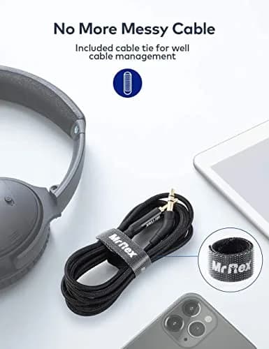 Mr Rex Nylon Braided 2.5mm to 3.5mm Audio Aux Cable 1.5m (5ft) | Superior Sound Quality for Bose, JBL, AKG Headphones thumbnail 6