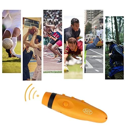 ZHT Electronic Whistle 2-Pack (Black & Yellow) | USB Rechargeable 120dB 3-Tone with Lanyard thumbnail 4