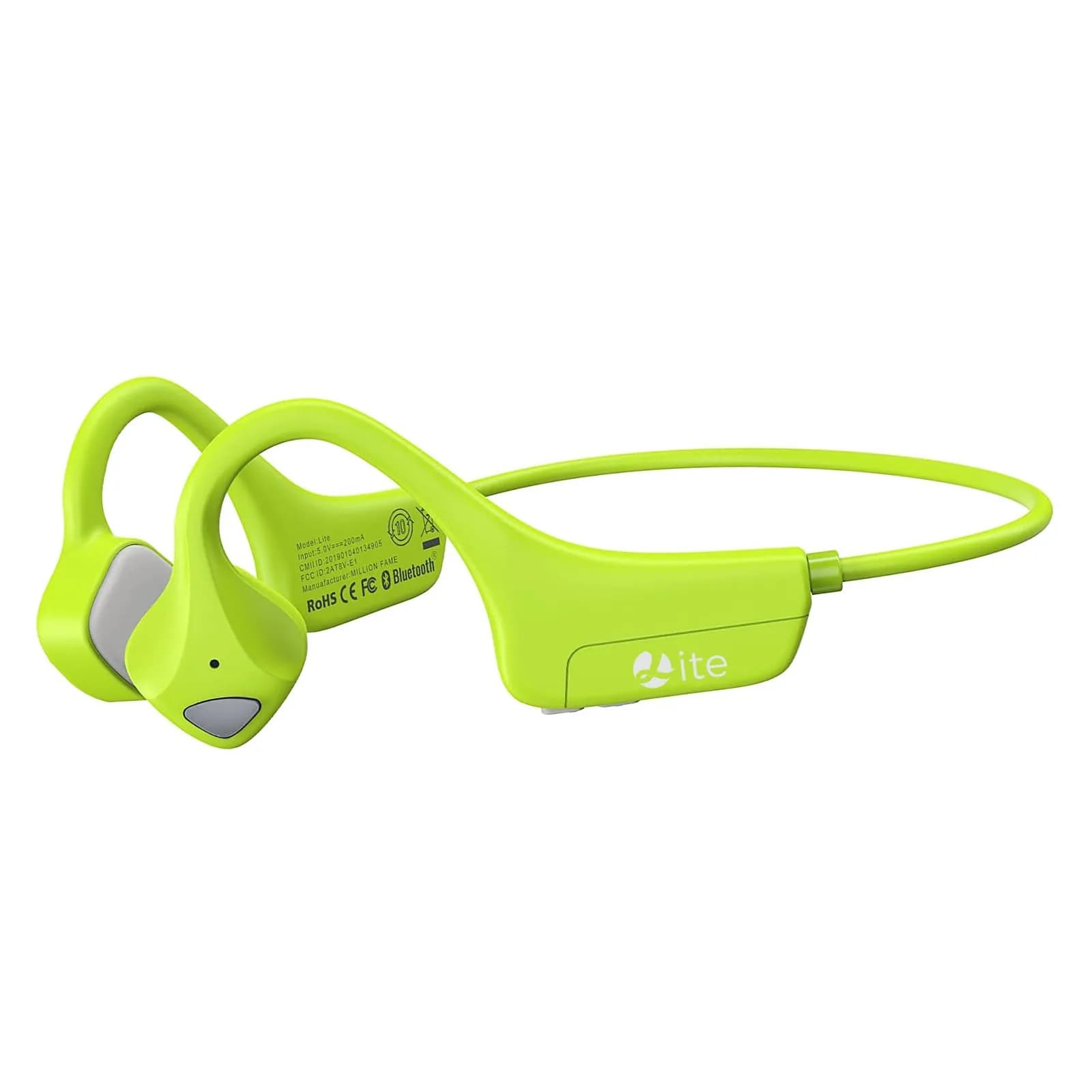 YouthWhisper Bone Conduction Headphones Bluetooth, Open-Ear Wireless Headset with Mic, Sweat-Resistant Earbuds for Running (Green) - main product image