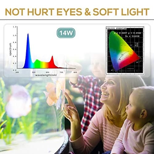hygger Fish Aquarium LED Light, 14W 24/7 Sunrise-Daylight-Moonlight Mode, Adjustable Timer & Brightness, Extendable Bracket, 7 Colors for Planted Tank thumbnail 4