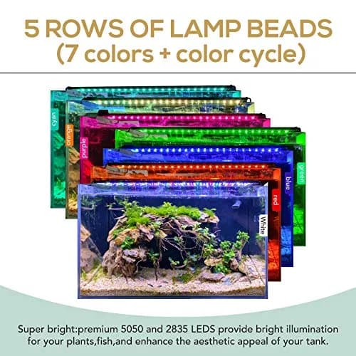 hygger 18W Aquarium LED Light with Adjustable Timer & 7 Colors | 24/7 Sunrise-Daylight-Moonlight Mode thumbnail 5