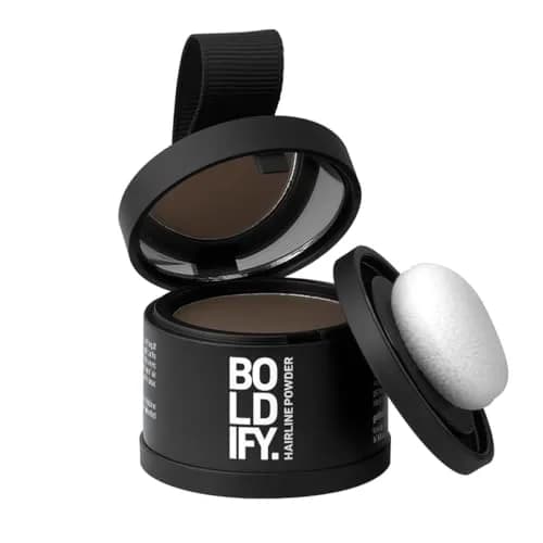 Boldify Hairline Powder Root Touch Up Medium Brown 4g | Instant Gray Coverage for Thinning Hair thumbnail 1