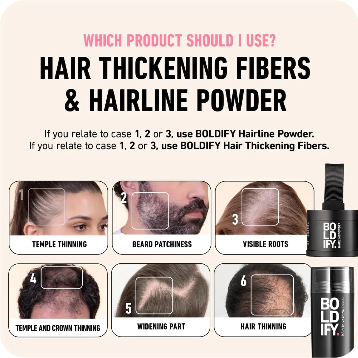 Boldify Hairline Powder Root Touch Up Dark Brown 4g | Instant Gray Coverage for Thinning Hair - view 6